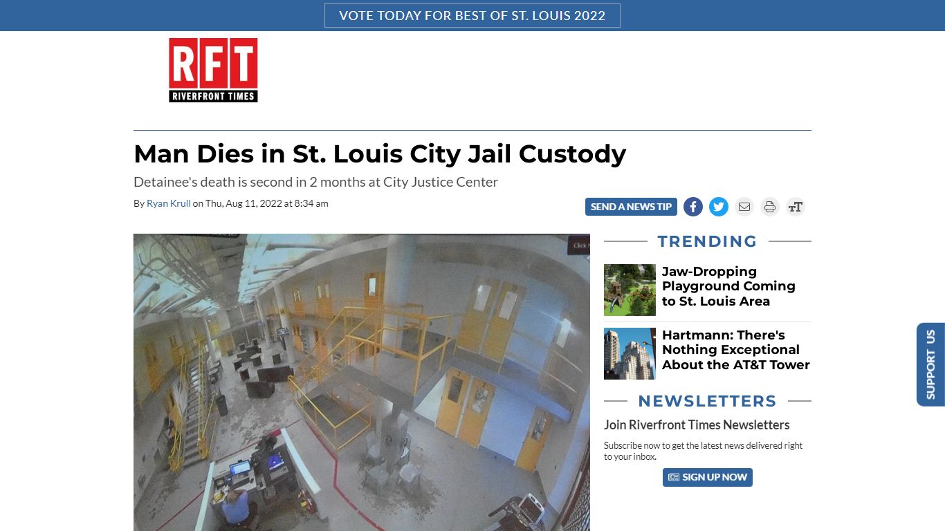 Man Dies in St. Louis City Jail Custody | St. Louis Metro News | St ...